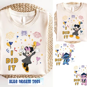 Mickey Minnie Graduation Shirt, Disney Senior T-Shirt, Stitch I did It Sweatshirt, Grad Party Gift, Mickey Senior Tee, Disneyland Grad Tees
