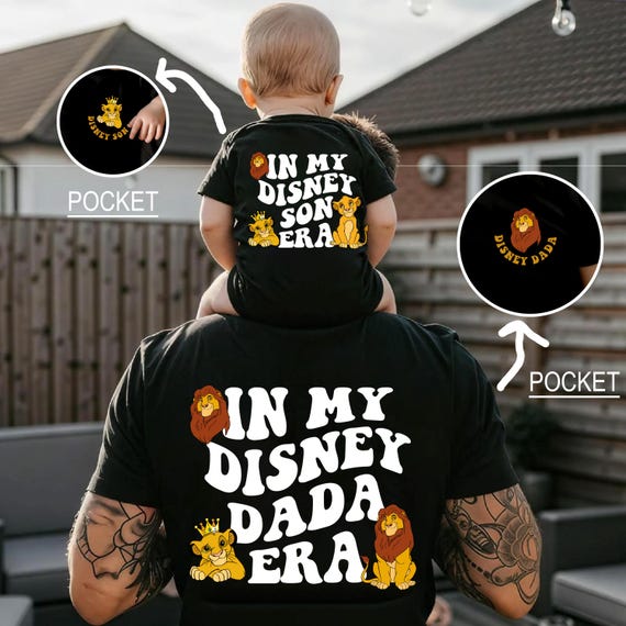 Camisetas de El Rey León para padre e hijo, camisetas Disney para