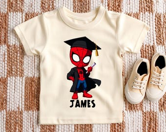 Hero Graduation Shirt, Comic Style Graduate Tee, Pre-K Graduation Boys Shirt, Class of 2026 Toddler Outfit, Adventure Custom Name Grad Shirt
