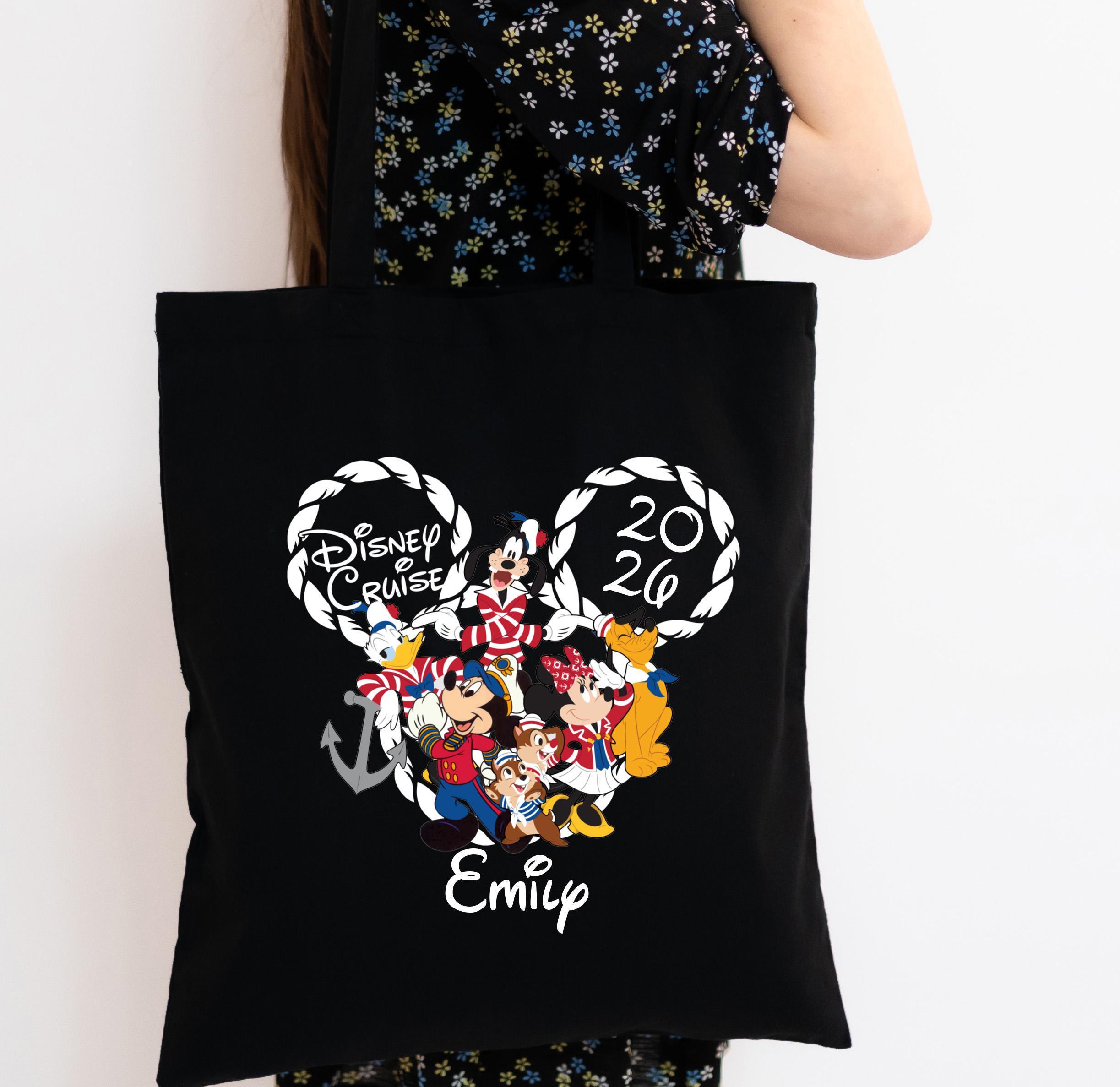 Disney Cruise Line トートバッグ ミッキー Disney Cruise 2026 Tote Bag, Mickey Family Vacation Tote, Ship