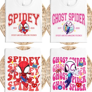 Disney Spider Shirt, Spidey and His Amazing Friends T-shirt, Superhero Ghost Sweatshirt, Marvel Spiderman Tee, Spin Sweater, Hulk Shirt
