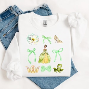 Coquette Princess Tiana Shirt, Disney Black Princess and Frog Tee, Tiana Place Sweatshirt, Disneyland Tiana&#39;s Bayou Shirt