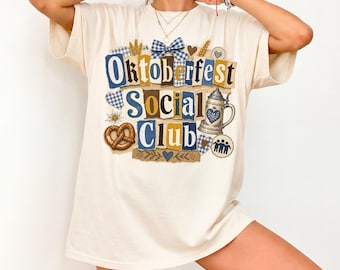 Camiseta del Oktoberfest Social Club, Camiseta del Festival de la Cerveza, Camiseta de regalo para amantes de la cerveza alemana, Sudadera Coquette Bavarian Oktoberfest