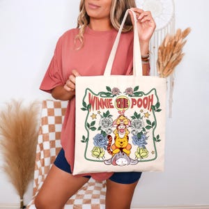 Winnie The Pooh Tote Bag, Disney Pooh Bear Canvas Tote, Honey Pooh Tote Bag, Pooh and Friends Tote Bag, Disney Tote Bag, Pooh Lover Gift Bag