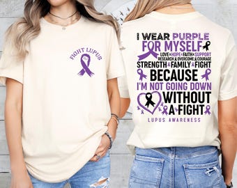 Camiseta "Lucha contra el Lupus", camiseta "Usa la Morada", camiseta "Lucha contra el Cáncer de Lupus", sudadera "Superviviente", sudadera con lazo morado, camisetas de concientización sobre el cáncer