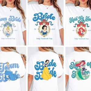 Disney Bachelorette Shirts, Princess Bride T-Shirt, Bridal Party Disneyland Tee, Disney Bride Team Shirt, Bachelor Wedding Party Disneyworld