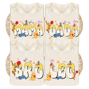 Winnie The Pooh Family Shirt, Disney Family Tees, Pooh Bear Matching Shirts, Bear Family Shirts, Nana Bear Tee, Mama Bear Shirt, Mimi Tee