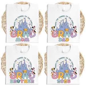 Mickey Grad 2025 T-Shirt, Disney Graduation Family Shirt, Mini Graduate Sweatshirt, Grad Squad Tee, Disneyland Grad Trip Shirt