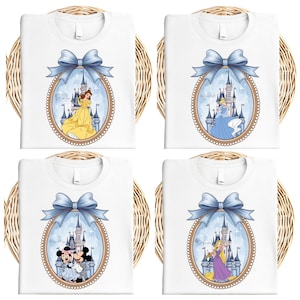 Coquette Bow Princess Shirt, Disney Cinderella T-Shirt, Princess Belle Tee, Rapunzel T-shirt, Snow White Shirt, Little Mermaid Sweatshirt