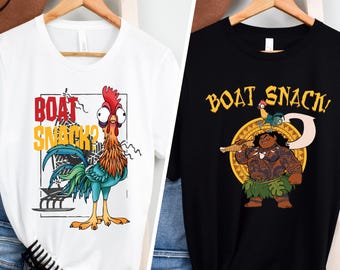 Boat Snack Funny Chicken Shirt, Ocean Vacation Tee, Tropical Hero T-shirt, Island Warrior Sweatshirt, Funny Rooster Matching Family Tees