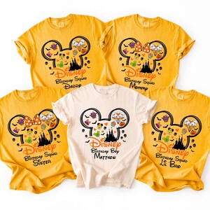 Camiseta de aniversário de Halloween da Disney, camiseta personalizada de aniversário da família Mickey Halloween, festa de Halloween de aniversário da Disney, camisetas de aniversário assustadoras do Mickey