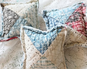 Mini coussins courtepointe vintage : décor de plateau de ferme à plusieurs niveaux