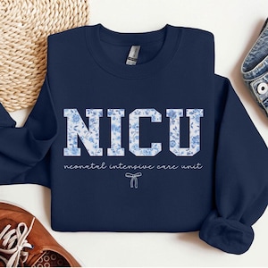 NICU Nurse Digital Png, Blue Toile Neonatal Intensive Care Unit Nurse Png, Newborn Nurse Png, Nurse Png, NICU gifts, Nursing