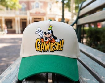 Goofy Gawrsh Disney Baseball Cap, Funny Cartoon Embroidered Hat, Vintage Style Dad Hat, Adjustable Strap Gift for Disney Fans