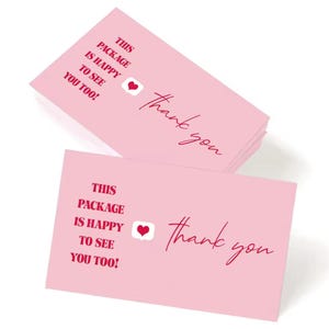 50 stuks bedankkaarten voor je bestelling / kleine bedrijven / briefpapier / bedankkaarten