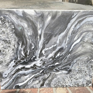Geode wall art home decoration picture handmade resin art handmade geode decor Resin crystal artwork abstract resin painting home decoration