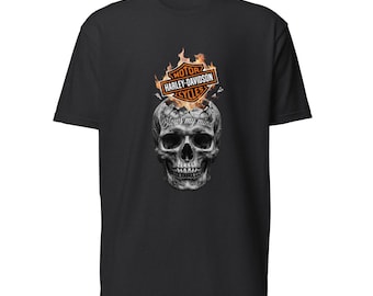 Unisex Harley Skull Fitted T-Shirt - Next Level 6210
