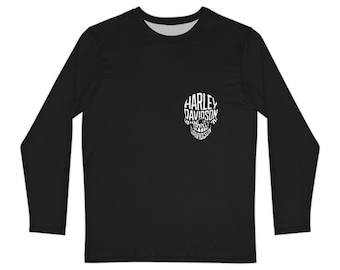Camiseta de manga larga de poliéster con calavera de Harley