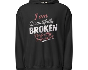 Unisex garment-dyed lightweight beautifully broken hoodie