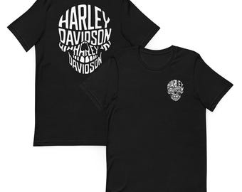 Camiseta unisex de manga corta con calavera de Harley Davidson