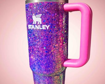 Vaso térmico holográfico brillante • Opción de nombre personalizado • Regalo de cumpleaños • Vaso de hidratación moderno