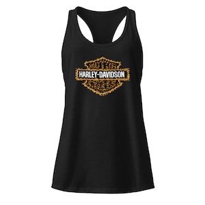 Harley-Davidson Leopard Women’s Fitted Racerback Tank Top
