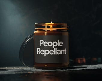 Bougie de soja, bougie parfumée, bougie drôle en pot ambré, bougie sarcastique, cadeau bougie unique, décoration d'intérieur