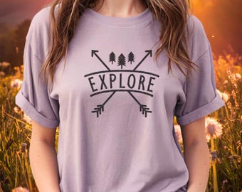 Explore Adventure-Themed Unisex T-Shirt, Nature Lover Gift, Outdoor Enthusiast, Casual Wear, Travel Apparel