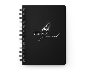 Black Daily Journal Spiral Bound Journal