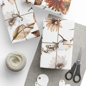 Elegant Floral Wrapping Papers - Gift Wrap for Birthdays, Weddings, Holidays, Celebrations, Special Occasions