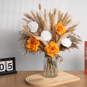 Sustainable Dried flower bouquet Boho home decor Preserved flowers Artwork gift for her Bridal bouquet Rustic decor Fall decor