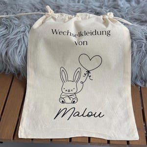 Sac Kita avec nom – sac de change personnalisé pour enfants avec motif animal en coton