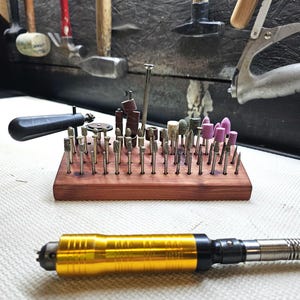 Carving Tool Rack / Carving Bit Rack / Carving Tool Organizer / 60 Bit Storage Block