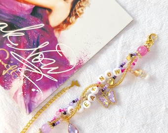 Speak Now Beaded Braided Charm Bracelet