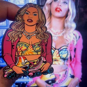Iconic Roller Skating Beyoncé | Pink is the Flavor Pin | “Blow” | BEYONCÉ | 2013 | Enamel Pin