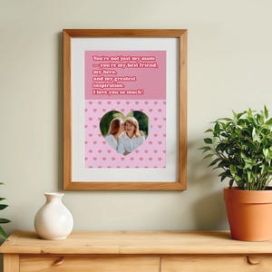 Personalisierte Muttertagskarte mit individuellem Foto & individueller Nachricht - Druckbares Muttertagsgeschenk - Personalisierbares PDF für Mama, Nachricht im Inneren