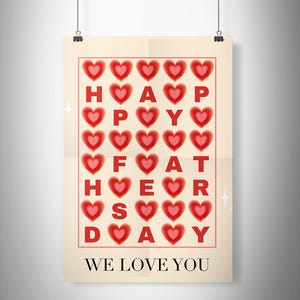 Happy Father's Day Schild, Happy Father's Day Poster, Party Willkommensschild Vatertag Idee, Geschenk für Papa, Vatertagsüberraschung, Printable
