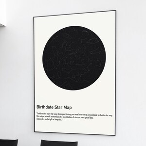 Personalisierte Sternenkarte Poster–Geburtsdatum oder spezielle Datumskonstellation Kunst,Geburtsdatum Poster,individuelles Sternposter|Personalisiertes Geschenk