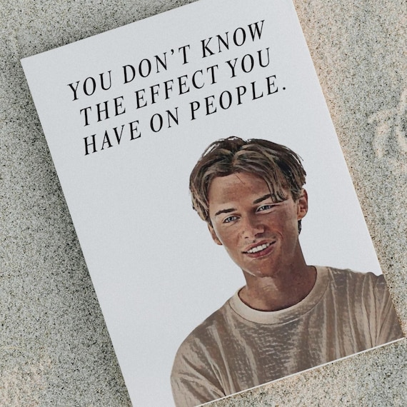 The Summer I Turned Pretty Conrad Fisher Birthday Card Watercolor Digital Download TSITP Greeting Card Cousins Beach Fan Art Infinity