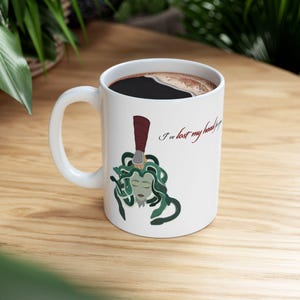 Medusa Power Ceramic Mug, Beautiful Coffee Cup, Medusa Design Tea Mug, Unique Everyday Drinking Mug, Eye-catching Medusa Head Mug, Quirky
