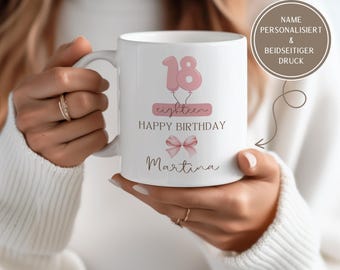 Personalisierte Tasse Zum 18. Geburtstag – Mit Witziger „Mit Sorgfalt Behandeln“-Aufschrift, Ca. 300 Ml, Spülmaschinengeeignet