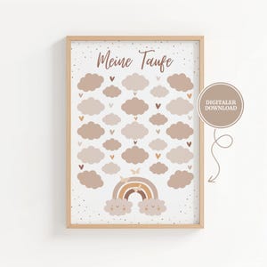 Guest book for baptism Decoration for baptism Poster to sign for baptism - Gift for baptism | Decoration for baptism | Guest book poster