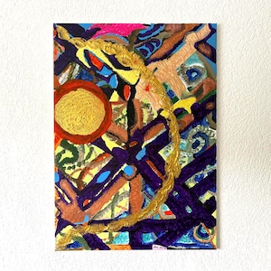 Beautiful abstract acrylic art on canvas | 50 x 70 cm