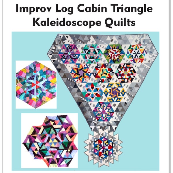 Modern Paper-Pieced Log Cabin Triangle Quilts