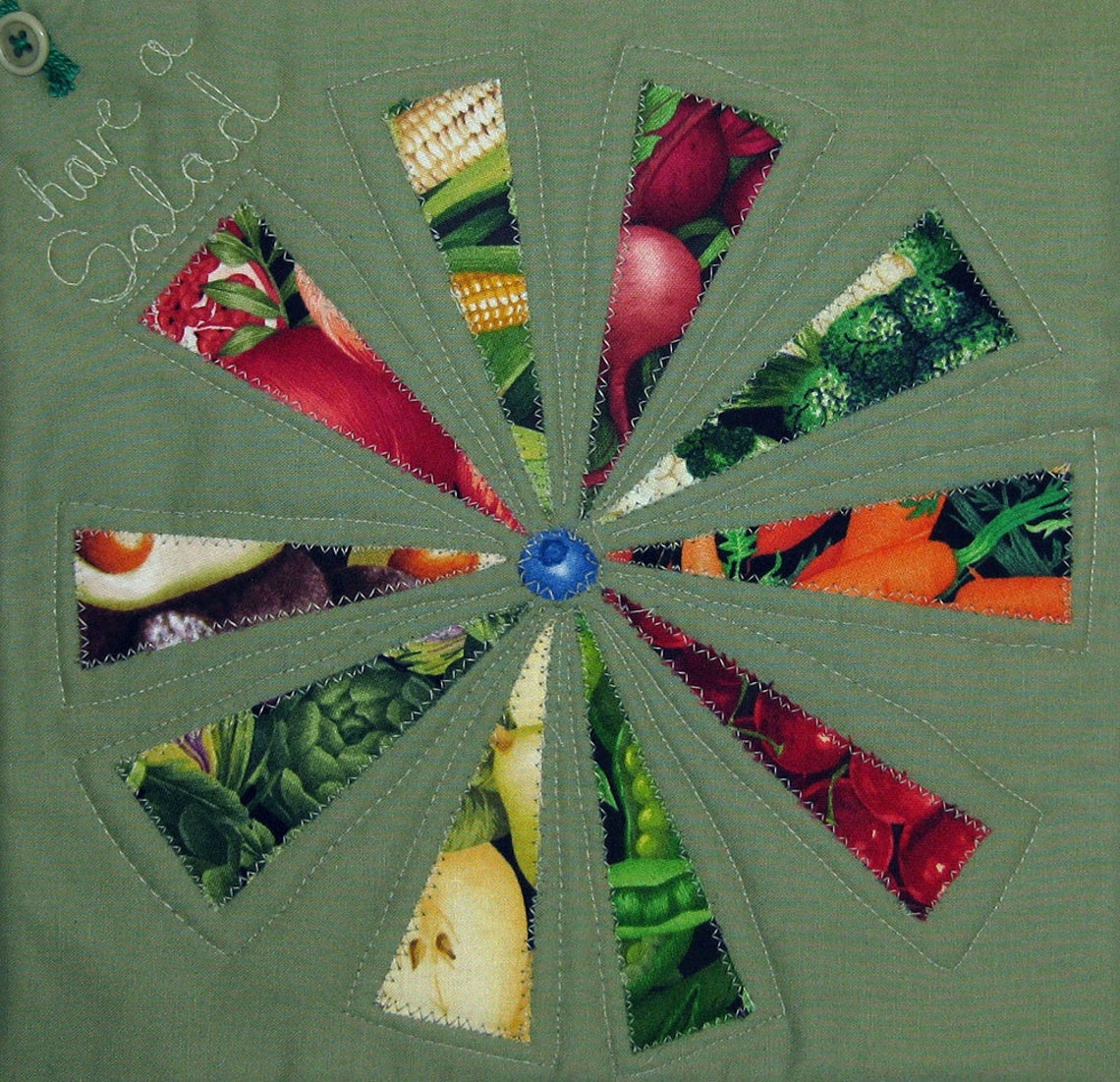 Eat Fresh Fruits and Vegetables PDF Quilt Wallhanging Etsy