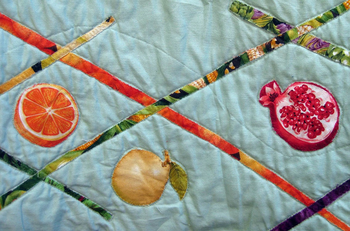 Eat Fresh Fruits and Vegetables PDF Quilt Wallhanging Etsy