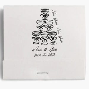 Set of 50+ Simple Elegant Personalized Matchbooks | Custom Wedding & Party Favors