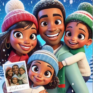 Personalizable 3D Pixar Styled Portrait Gift Custom Portrait Cartoon Profile Picture Birthday Gift Cartoon Canvas or Digital File, Gift