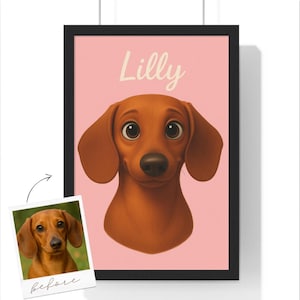 Custom Cartoon Pet Portrait | Cat, Dog, Horse, Rabbit Portrait From Photo | Cartoon Style | Custom Gift | Digital Prints | Illustration Art