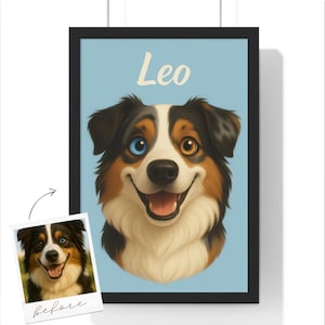 Aangepaste cartoon huisdierportret | Portret kat, hond, paard en konijn van foto | Cartoonstijl | Aangepast cadeau | Digitale afdrukken | Illustratiekunst